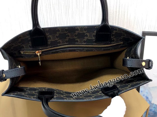 Celine專櫃2023新款手提托特包 191542 賽琳CABAS TRIOMPHE帆布小號豎款手袋 sldj2222
